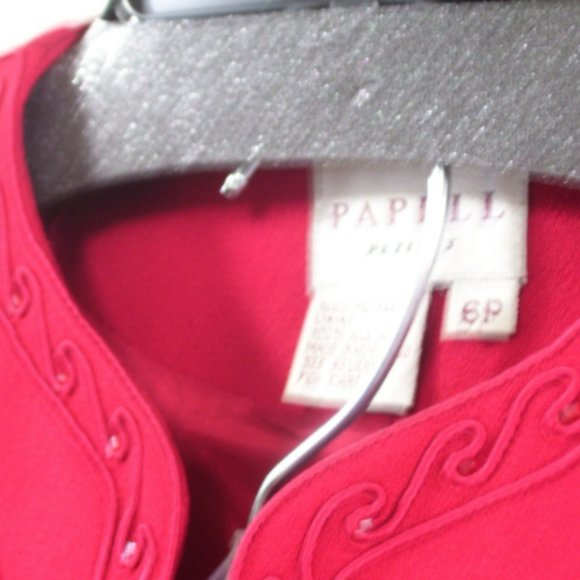 Adrianna Papell Jacket Skirt Suit Red Size 6 Petite NWOT - Picture 5 of 6